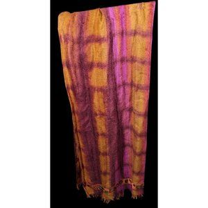 Tasouris Sunset Square Tiedye Scarf With Sequin Accents